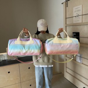 TRUST-U Módní barevná dámská taška na jógu a fitness s velkou kapacitou, oddělená suchá a mokrá crossbody taška na zavazadla, nová cestovní taška