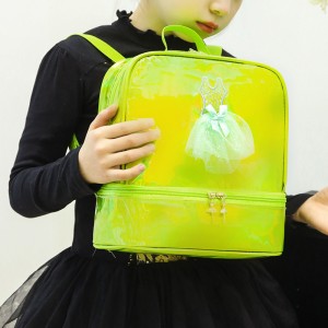 TRUST-U Taneční taška dětská taška přes rameno taneční batoh laserová taška dívčí princeznovská taška roztomilá kreslená taneční školní aktovka
