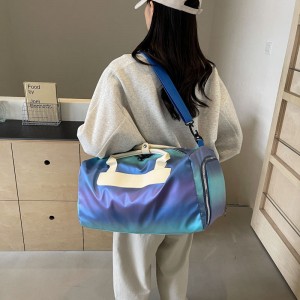 TRUST-U Módní barevná dámská taška na jógu a fitness s velkou kapacitou, oddělená suchá a mokrá crossbody taška na zavazadla, nová cestovní taška