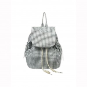 TRUST-U Lightweight and stylish nylon backpack with plaid pattern, casual and versatile, perfect for commuting or as a shoulder bag