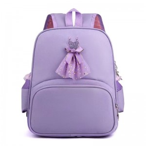 TRUST-U Primary school girl’s princess dress style backpack dance backpack large capacity lightweight back protection weight reduction backpack