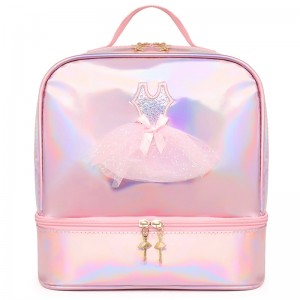 TRUST-U Taneční taška dětská taška přes rameno taneční batoh laserová taška dívčí princeznovská taška roztomilá kreslená taneční školní aktovka