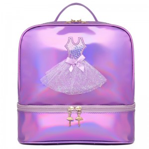 TRUST-U Taneční taška dětská taška přes rameno taneční batoh laserová taška dívčí princeznovská taška roztomilá kreslená taneční školní aktovka