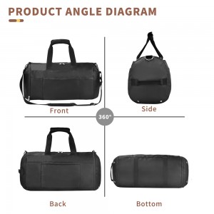 Trust-U Travel Sports Gym Bag for Women or Men with Wet Pocket and Shoes Compartment for Training Swim Yoga