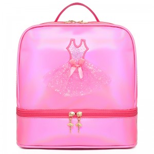 TRUST-U Taneční taška dětská taška přes rameno taneční batoh laserová taška dívčí princeznovská taška roztomilá kreslená taneční školní aktovka