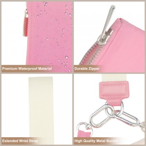Trust-U Mini Zip Around Wristlet Wallets for Women KeyChain Wallet with Detachable Dual Pouch Wristlet