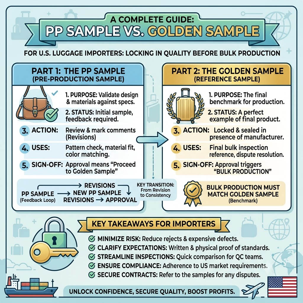 The Complete Guide to PP Samples and Golden Samples: How Smart Bag Importers from the USA Lock In Quality Before Mass Production