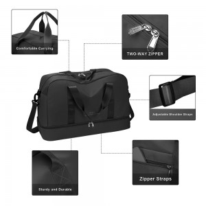 Trust-U Sports Gym Bag for Women/Men Large Capacity Travel Duffel Bag Waterproof Nylon Weekender Overnight Bag