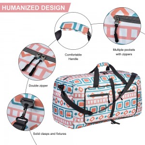 Trust-U Travel Duffel Bag for Women Men Small Sport Gym Bag Weekender Overnight Bag Lightweight Carry on bag Foldable Gym Bag
