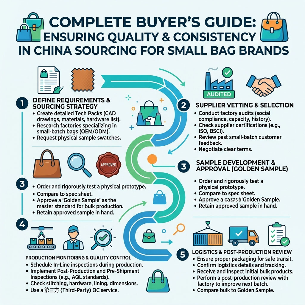 How Small Bag Brands Can Guarantee Quality & Consistency When Sourcing from China: A Complete Buyer’s Guide