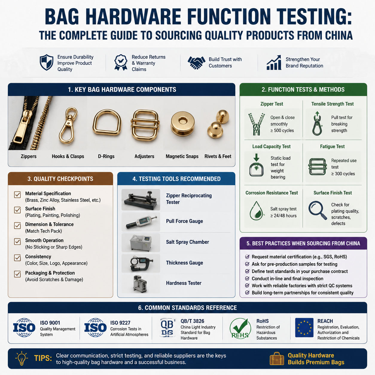 Hardware Function Testing for Bags: A Complete Buyer’s Guide to Sourcing Quality from China