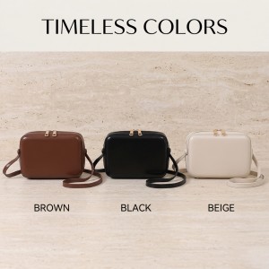 TRUST-U କୋରିଆନ୍ ଷ୍ଟାଇଲ୍ ମିନି କ୍ରସବଡି ବ୍ୟାଗ୍ ଡବଲ୍ ଜିପର୍ ସହିତ - ମହିଳାଙ୍କ ପାଇଁ ଟ୍ରେଣ୍ଡି ଛୋଟ ବର୍ଗାକାର କାନ୍ଧ ହ୍ୟାଣ୍ଡବ୍ୟାଗ୍