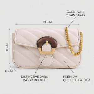 TRUST-U хатын-кызлар өчен сызыклы чылбырлы сумка – ретро бриллиант бизәкле җилкә капчыгы