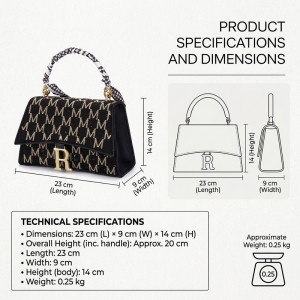 Tas Selempang TRUST-U Quilted kalayan Tali Rantai – Tas Bahu Inspirasi Vintage pikeun Awéwé