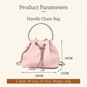 TRUST-U Chanel-inspired chain bag, niche textured suede chain crossbody bag/bucket bag