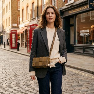 TRUST-U Retro Color-Blocked Plaid Shoulder Bag for Women – Vintage Crossbody Purse Preppy Style