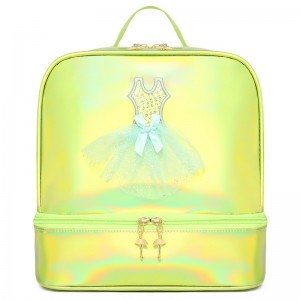 TRUST-U Taneční taška dětská taška přes rameno taneční batoh laserová taška dívčí princeznovská taška roztomilá kreslená taneční školní aktovka