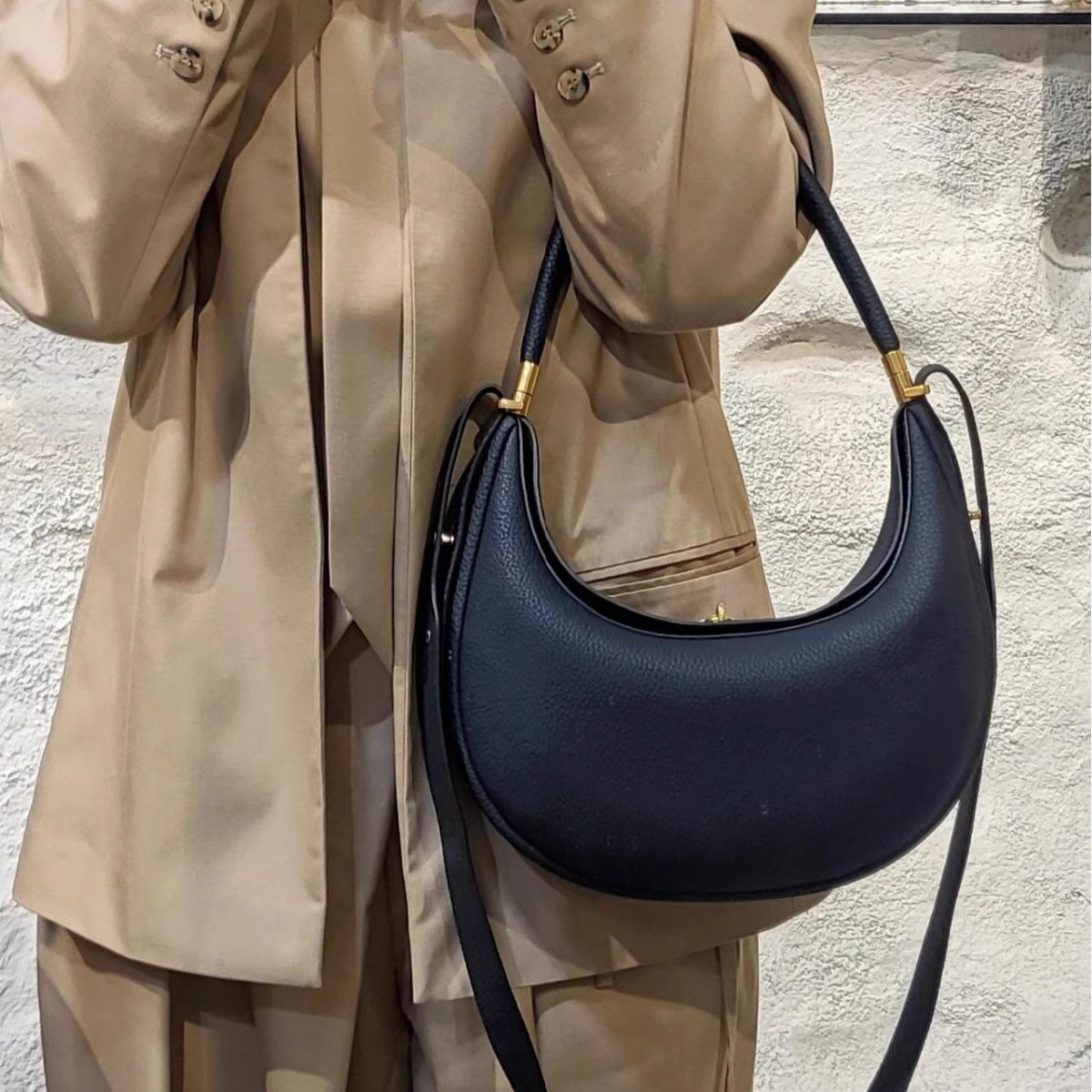 TRUST-U Autumn/Winter Women’s Handbag Pine Moon Series Medium Crescent Moon Bag Women’s Handbag Niche Design Crescent Moon Bag Underarm Bag Shoulder Crossbody Bag