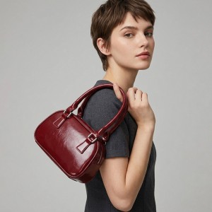 TRUST-U Retro underarm bag, bowling bag, versatile, light luxury shoulder bag, Korean style niche handbag, small square crossbody bag