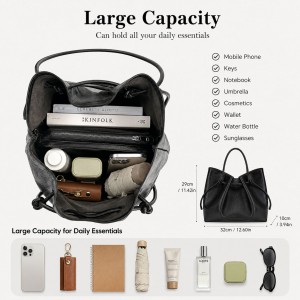 TRUST-U Korean Style Large Capacity Commuter Autumn and Winter Retro Lazy Style Strap Tote Bag