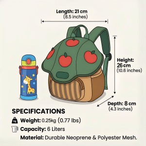 TRUST-U Cute Mushroom Backpack – Mini Nylon School Bag for Kindergarten Girls & Travel Gift