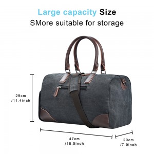 Trust-U 2-in-1 Unisex Canvas Duffle Bag, Multifunctional Travel Weekend Handbag