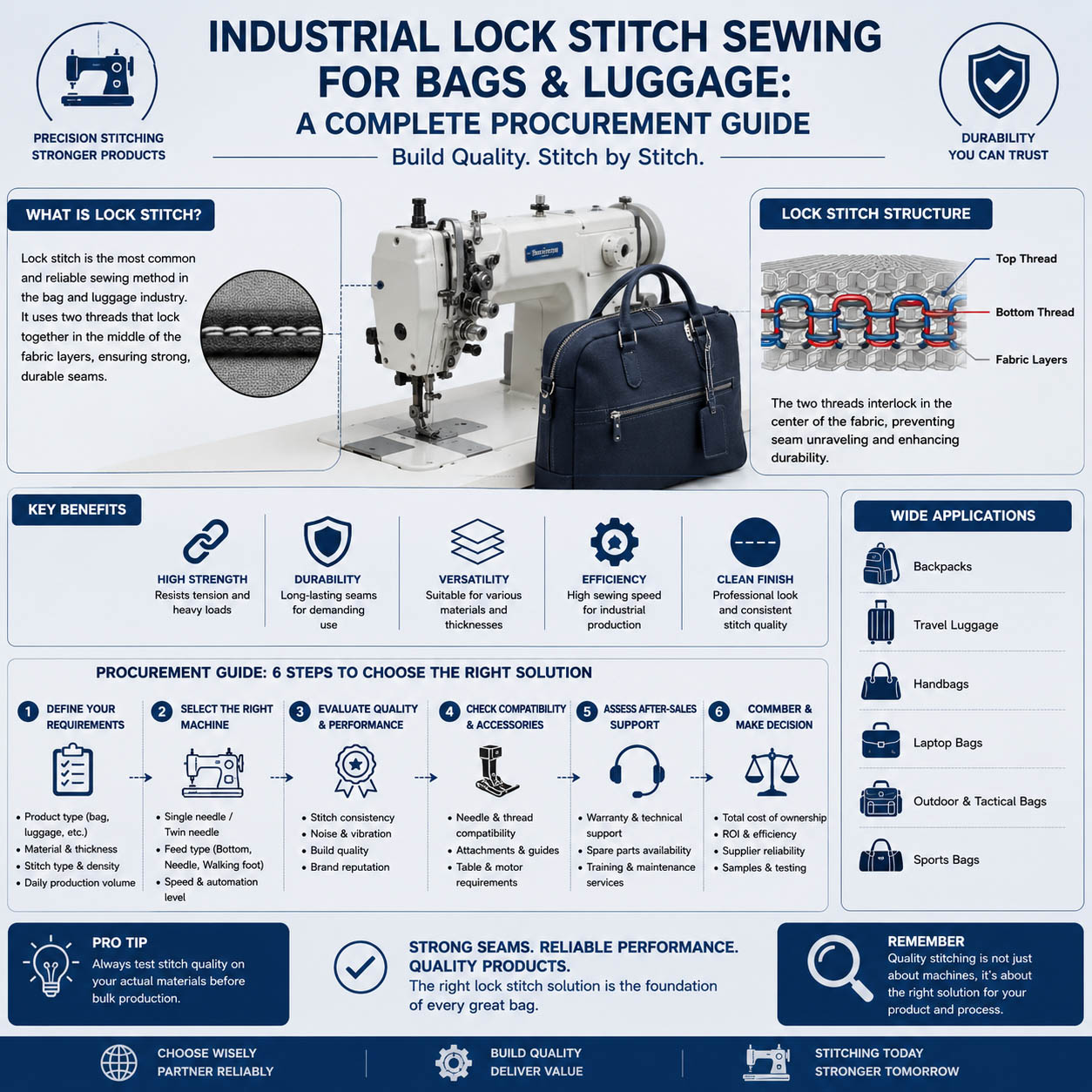 Industrial Lockstitch Sewing for Bags: The Complete Buyer’s Guide to Quality Construction