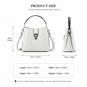 TRUST-U Women Genuine Real Leather Bucket Hobo Handbag, Vintage Fashion Top handle Satchel Crossbody Bag