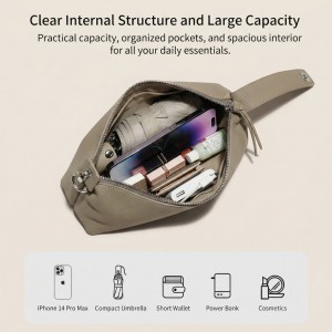TRUST-U  Genuine Leather Women’s Bag Large Capacity Shoulder Solid Color Classic Cowhide Hourglass Underarm