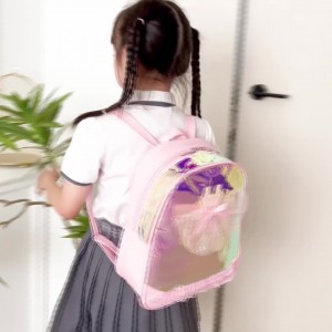 TRUST-U Bag-ong bag-ong laser dance bag sa mga bata nga salamin nga uso susama sa gauze skirt backpack
