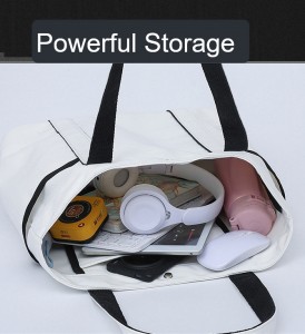 Trust-U New large-capacity cross-border canvas tote bag with stylish letters, single-shoulder bag for outdoor sports, yoga,beach.