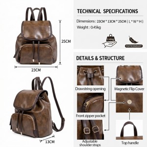 TRUST-U Merlad Drawstring Backpack for Women – 2026 Niche Design Casual Travel & Commuter Bag, Lightweight Gym Shoulder Pack