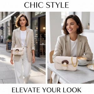 TRUST-U хатын-кызлар өчен сызыклы чылбырлы сумка – ретро бриллиант бизәкле җилкә капчыгы