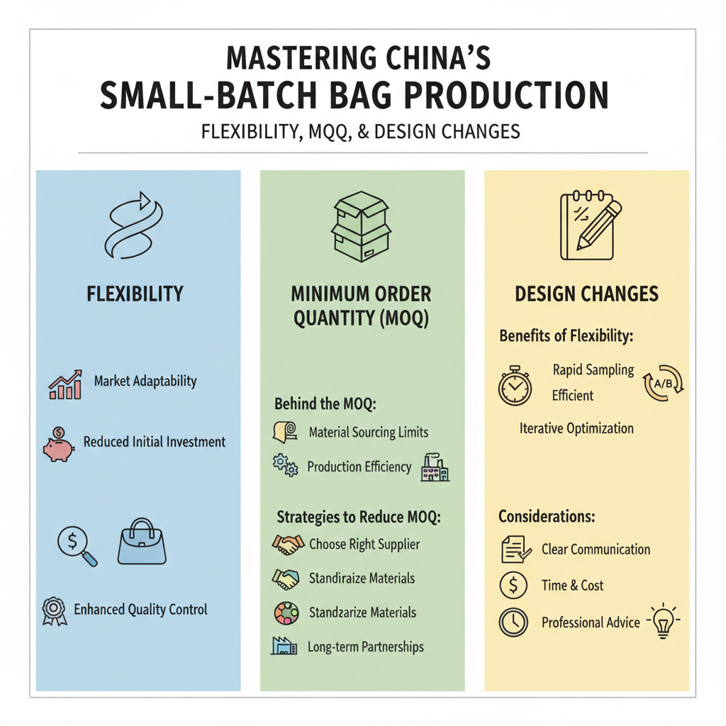 Mastering Small Batch Bag Production in China: Flexibility, MOQs & Design Changes Demystified
