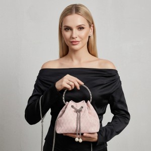 TRUST-U Chanel-inspired chain bag, niche textured suede chain crossbody bag/bucket bag