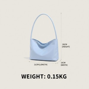 TRUST-U  Embroidered Nylon Bucket Shoulder Bag – Waterproof Lightweight Casual Drawstring Purse for Women