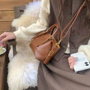 TRUST-U Retro Bowling Pillow Bag – Women’s Soft Crossbody Shoulder Purse for Autumn Winter Commute