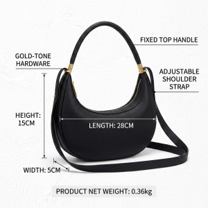 TRUST-U Autumn/Winter Women’s Handbag Pine Moon Series Medium Crescent Moon Bag Women’s Handbag Niche Design Crescent Moon Bag Underarm Bag Shoulder Crossbody Bag