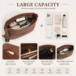 TRUST-U Women’s Handbag Cross-border Minimalist Bag Versatile and Cute with Charm Shoulder Bag Underarm Bag