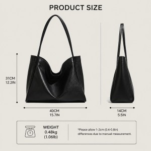 TRUST-U Merlad Tote Bag Large Capacity Suitable for Work Commuting Shoulder Bag Casual PU Tote Bag