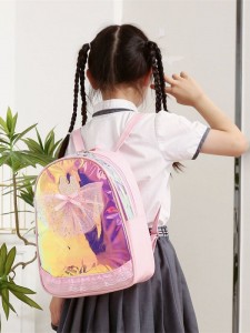 TRUST-U Bag-ong bag-ong laser dance bag sa mga bata nga salamin nga uso susama sa gauze skirt backpack