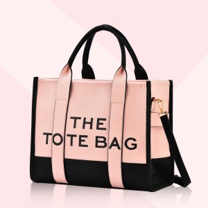 Trust-U Cross-Border Double PU Letter Tote Bag, Versatile and Portable Women’s Shoulder and Crossbody Bag for Going Out