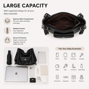 TRUST-U Retro Minimalist Soft Leather Backpack with Multiple Carrying Options and Adjustable Shoulder Tote Bag