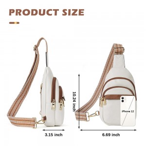 Trust-U Sling Bag for Women Leather Crossbody Bags Fanny Pack Chest Bag for Travel