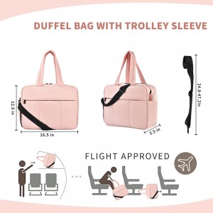 Trust-U Gym Bag for Women, Duffle Bag with Shoe Compartment Travel Carry on Weekender Bag, Personal Item Travel Bag for Overnight