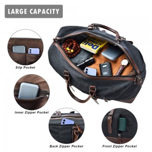 Trust-U Spacious Travel Duffle Bag: Versatile Canvas Shoulder & Handheld Luggage