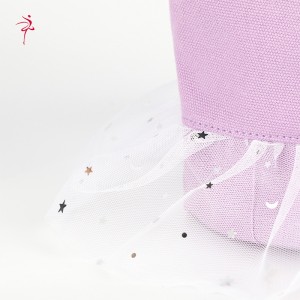 TRUST-U Балдардын балетинин кыялы кол көтөрүүчү чака Балдардын балетинин Принцесса стилиндеги кенеп бий сумкасы торлуу Пайетки сумкасы чака сумкасы