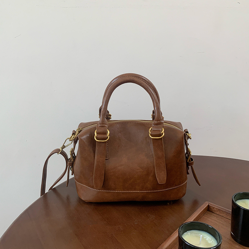 TRUST-U Retro Bowling Pillow Bag – Women’s Soft Crossbody Shoulder Purse for Autumn Winter Commute