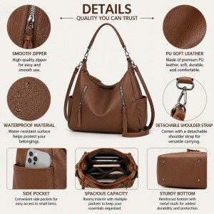TRUST-U Retro New Trendy Tote Bag Shoulder Bag Korean Style Niche Size Large Capacity Crossbody Bag for Commuters, Women