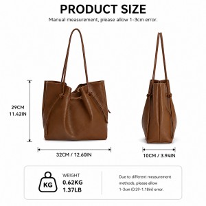 TRUST-U Korean Style Large Capacity Commuter Autumn and Winter Retro Lazy Style Strap Tote Bag